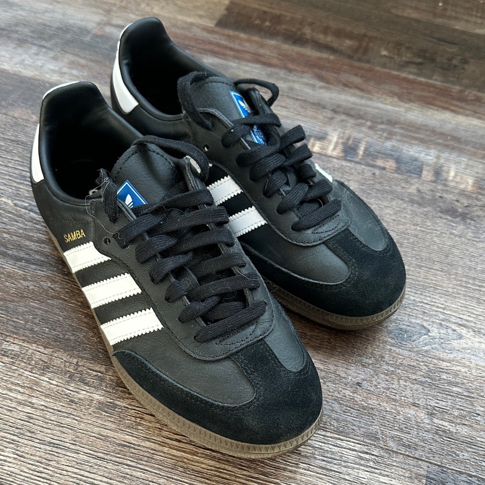 Adidas Samba Black Leather Sneakers